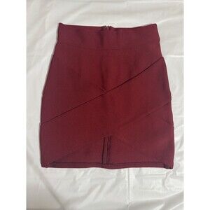 Rumor Boutique Maroon Bandage Skirt Size 6